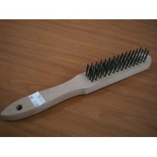 Brush Wire Steel Wooden Handle 